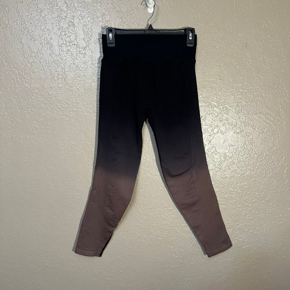 PINK Victoria's Secret ombre leggings medium compression black brown
